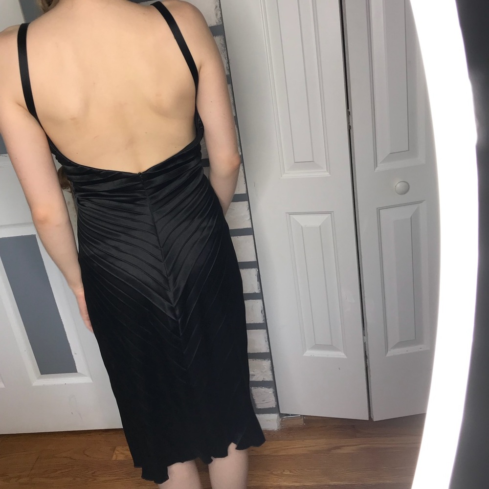 Nicole Bakti Black Pleated Gown - Picture 8 of 8